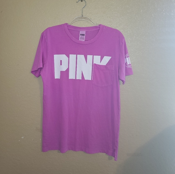 PINK Victoria's Secret Tops - Pink Pocket Tee